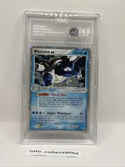 Pokemon Card TAG 6.5 Blastoise ex 104/112 Fire Red Leaf Green Holo Rare 2004 - Image 1