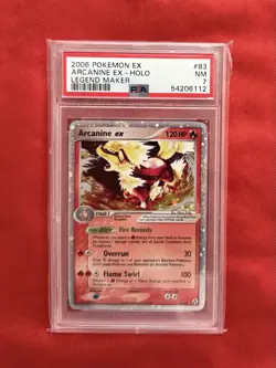 Pokemon Arcanine EX 83/92 Legend Maker Holo Card PSA 7 English, 2006 - Image 1