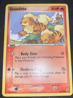 Growlithe - 55/92 - Vintage - Common (EX Legend Maker) Pokemon TCG 2006 MP - Image 1