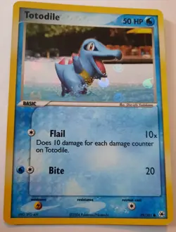 Totodile EX Hidden Legends Holo Pokemon Card TCG 2004 79/101 - Image 1