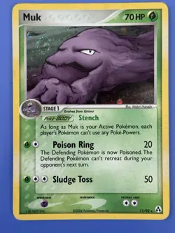 Pokemon EX Legend Maker - Muk 11/92 Holo SWIRL - Holo Rare - LP/MP - Image 1