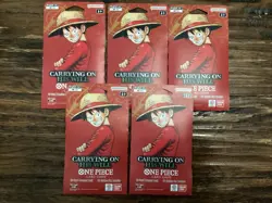 5x One Piece TCG Carrying On His Will Sleeved Booster Pack Lot of 5 English OP13 - Image 1