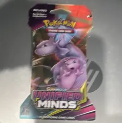 Pokemon TCG Unified Minds Booster Pack 1 Pack English 10 Cards Mewtwo/Mew - Image 1