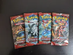 Pokemon TCG Sun & Moon Crimson Invasion Booster Pack Art Set Sealed - Image 1