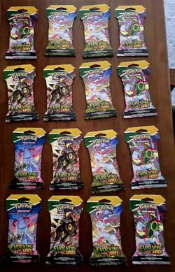 Lot of (16) Pokemon TCG SWSH Evolving Skies Sleeved Booster Packs Sealed - Image 1