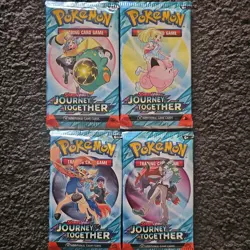 Brand new Pokemon TCG Journey Together Booster Pack x 4 - Art set of 4 packs - Image 1