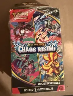 Pokemon TCG Mega Evolution: Chaos Rising Booster Bundle -6 Packs English, 5 New - Image 1