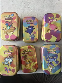 Pokemon TCG 151 Mini Tin Display *OPENED* 10 x Open Tins No Packs Some Coin Etc - Image 2