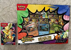 Pokemon TCG Mega Evolution Ascended Heroes Deluxe Pin Collection + Booster - Image 1
