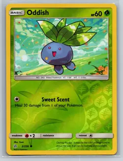Oddish Reverse Holo Common SM - Cosmic Eclipse 2/236 NM - Image 1