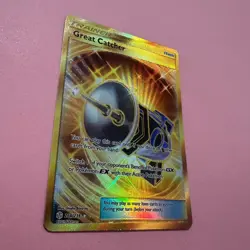 Great Catcher 264/236 NM Gold Holo Secret Rare Cosmic Eclipse Pokemon Card - Image 3