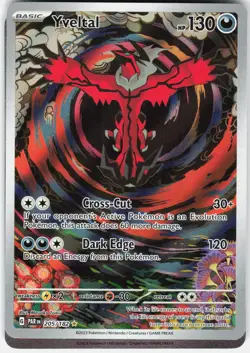 Pokemon Yveltal 205/182 Illustration Rare Paradox Rift Pokemon Holo Near Mint - Image 1