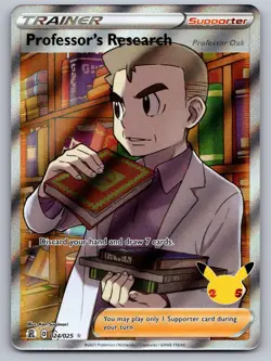 Professor's Research (Professor Oak) 024/025 Celebrations Pokemon Holo NM - Image 1