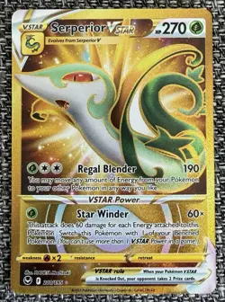 Pokemon TCG Serperior VSTAR 210/195 Silver Tempest Secret Rare Holo Full Art - Image 1