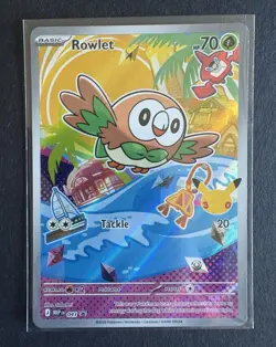 Pokemon TCG Rowlet 043 First Partner Illustration Rare Promo 30th Anniversary - Image 1