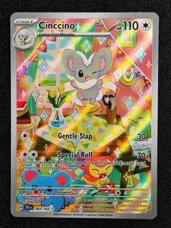 Pokemon TCG Cinccino 183/162 Temporal Forces Illustration Rare Holo NM - Image 1