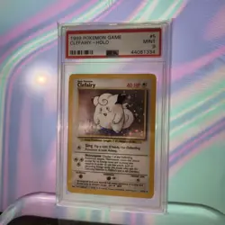 Pokemon Clefairy 5/102 Base Set Unlimited PSA 9 1999 WOTC Holo Rare Mint - Image 1
