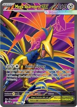 Mega Skarmory ex 106/088 Ultra Rare Perfect Order Pokemon Holo Near Mint - Image 1