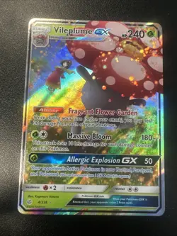 Pokemon Vileplume GX Ultra Rare TCG Card SM Cosmic Eclipse 4/236 - Image 1