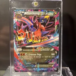 Pokemon Mega M Garchomp EX Black Star Promo Rare Holo Card XY168 MP - Image 1