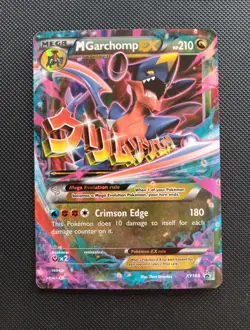 Mega M Garchomp EX XY168 Black Star Promo Rare Holo Pokemon Card LP - Image 1