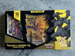 Pokemon Tag Team Pikachu & Zekrom GX Premium Collection Box Sealed - Image 1