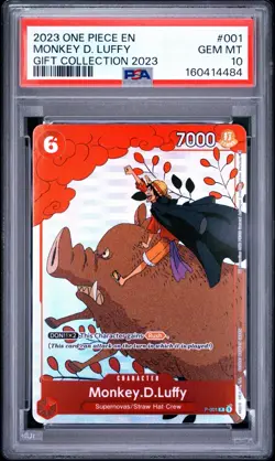 Bandai One Piece Gift 2023 EN Monkey D. Luffy #001 PSA 10 - Image 1