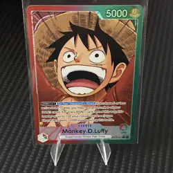 One Piece Monkey D Luffy (Alt Art Leader) OP13-001 Carrying On His Will NM - Image 1