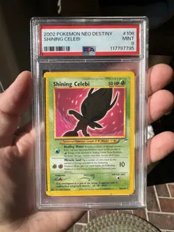 Pokemon Neo Destiny 2002 Shining Celebi PSA 9 Mint Secret Rare Card 106/105 - Image 3
