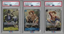 PSA 10 ONE PIECE TIN PACK VOL.2 #073 #074 #075 SABO, ACE, LUFFY - SEQUENTIAL SET - Image 1
