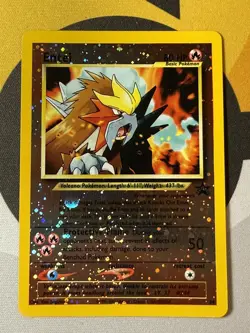 Pokemon Entei 34 Black Star Promo WOTC Reverse Holo - DOUBLE SWIRL 🌀 - Image 1