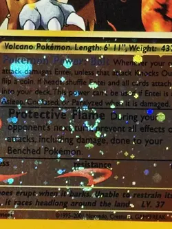 Pokemon Entei 34 Black Star Promo WOTC Reverse Holo - DOUBLE SWIRL 🌀 - Image 3
