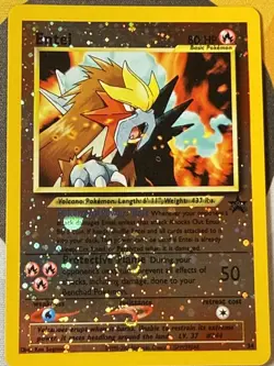 Pokemon Entei 34 Black Star Promo WOTC Reverse Holo - DOUBLE SWIRL 🌀 - Image 4