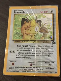 Pokemon TCG Meowth Holo 10 Black Star Game Boy with Swirl Promo Card Sealed WOTC - Image 2