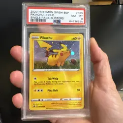Pokemon TCG Pikachu Holo SWSH Promo 2020 SWSH039 English PSA 8 - Image 2