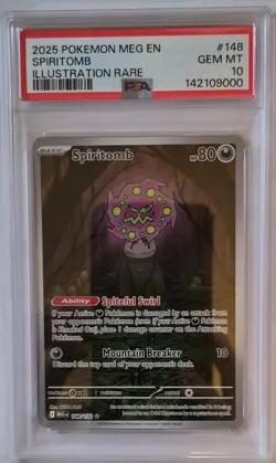 Pokemon Spiritomb 148/132 ME01 Mega Evolution Illustration Rare Holo PSA 10 - Image 1