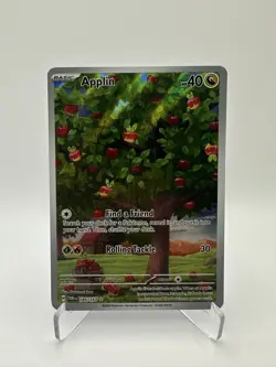 Pokemon TCG Applin Holo Twilight Masquerade Card 185/167 SV06 Illustration Rare - Image 1