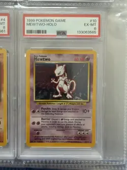 1999 Pokemon TCG Base Set Mewtwo Holo Rare 10/102 English PSA 6 - Image 1