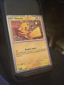 Pokemon TCG X3 SV5: Temporal Forces Pikachu Card 051/162 Cosmo Holo - Image 1