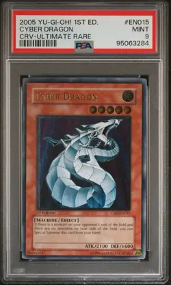 Yu-Gi-Oh! Cyber Dragon Ultimate Rare 1st edition CRVEN-015 PSA 9 Mint - Image 1
