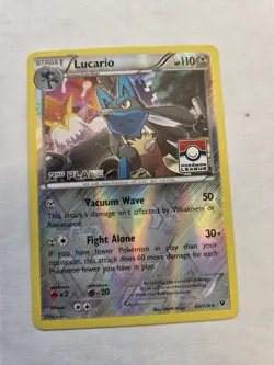 Pokemon League Reverse Holo Lucario 2nd Place Fates Collide 63/124 MP - Image 1