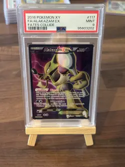 Pokemon Alakazam EX TCG Fates Collide Holo Card 117/124 Full Art Graded PSA 9 - Image 1