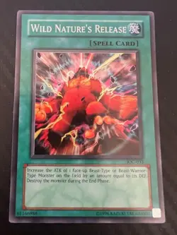 Yugioh Wild Nature's Release IOC-033 Super Rare Unlimited Edition VLP - Image 1