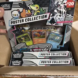 Pokemon Unova Poster Collection Black Bolt White Flare X 6 - Opened Case 6 pack - Image 2