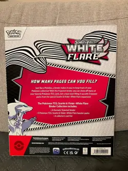 Pokemon TCG Scarlet Violet White Flare Binder Collection Reshiram New Sealed - Image 2