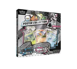 Pokemon TCG Black Bolt White Flare Unova Poster Collection Box English New - Image 1