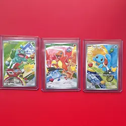 Pokemon First Partner Illustration Series 1 Bulbasaur/Charmander/Squirtle NM - Image 1