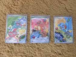 Pokemon TCG First Partner Illustration Collection Series 1 Kanto Trio All 3 NM - Image 1