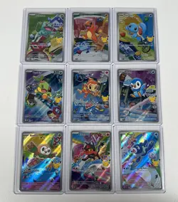 *COMPLETE* Set of 9 First Partner Illustration Pack Series 1 Promo 30th Ann - NM - Image 1