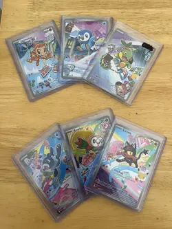 Pokemon TCG First Partner Illustration Collection Series 1 Gen 4 And Gen 7 Set - Image 1